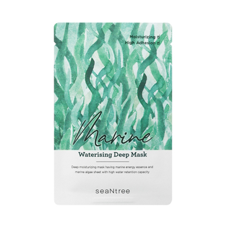 SEANTREE MARINE WATERISING DEEP MASK 1PACK (10PCS), Глубоко-увлажняющая тканевая маска из морских водорослей 1упаковка (10лист)