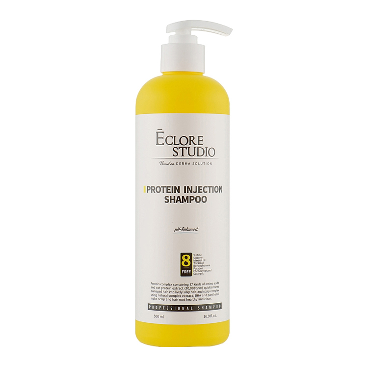 ECLORE STUDIO PROTEIN INJECTION SHAMPOO (500ml), Восстанавливающий шампунь для волос (500мл)