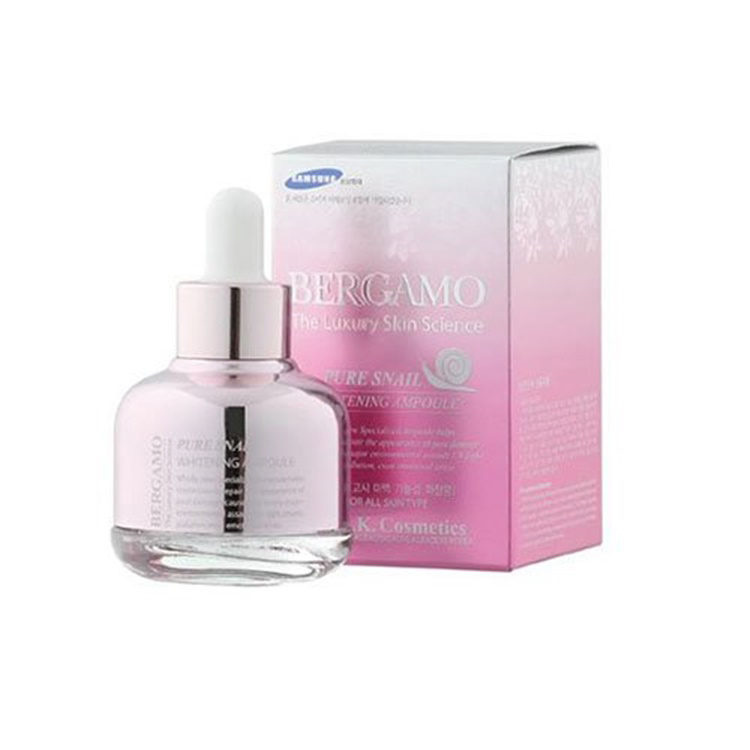 BERGAMO PURE SNAIL WHITENING AMPOULE (30ml), Осветляющая сыворотка с фильтратом улиточной слизи (30мл)