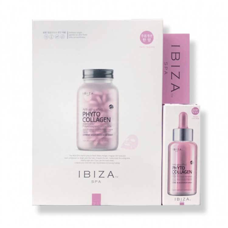 IBIZA SPA TRIPLE ANTI-AGING EFFECT PHYTO COLLAGEN MASK SHEET (10pcs*30ml), Фито-коллагеновая ампульная сыворотка с тройным антивозрастным эффектом (10шт*30мл)