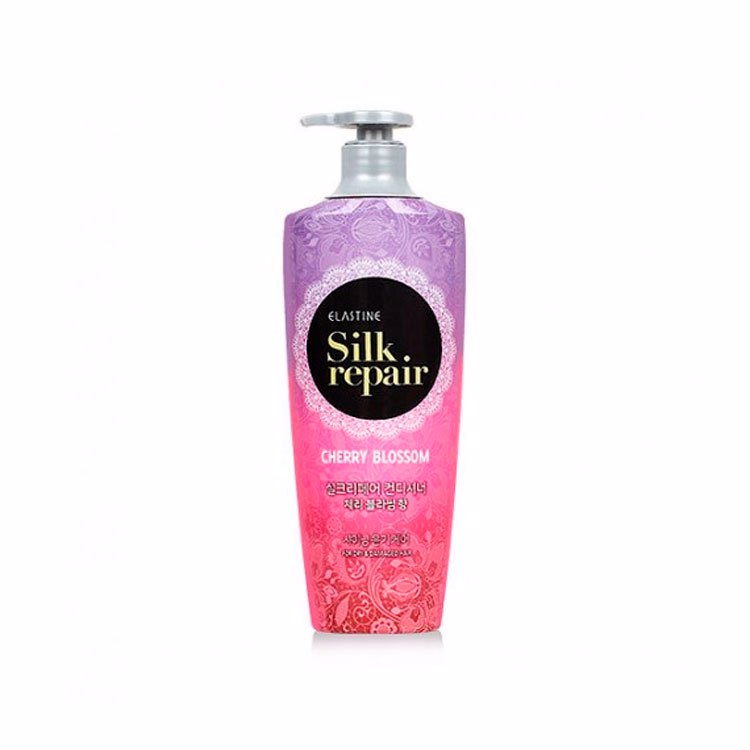 ELASTINE SILK REPAIR CHERRY BLOSSOM CONDITIONER 550ml, Кондиционер для придания блеска волосам