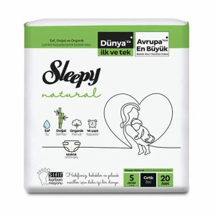 Детские подгузники Sleepy Natural №5, 20 шт.