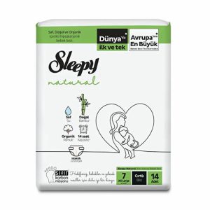 Детские подгузники Sleepy Natural №7, XXL, 14 шт.