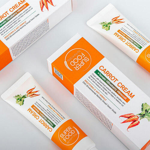 FarmStay Крем суперфуд с экстрактом моркови - Super food carrot cream, 60г — изображение 3