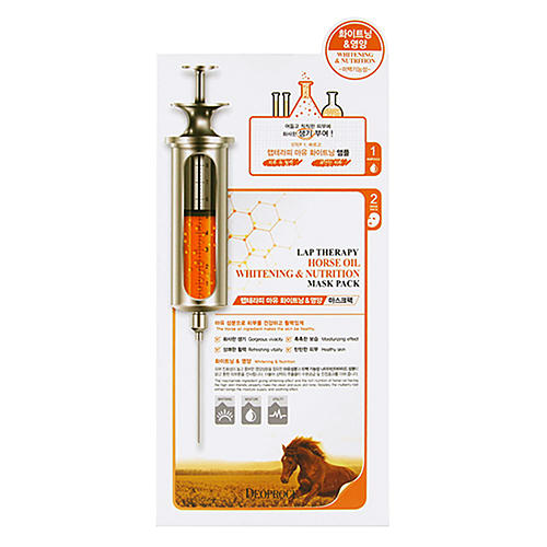 Deoproce Маска-сыворотка питательная с лошадиным маслом - Lap therapy ampoule maskpack, 25г