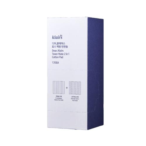 Dear, Klairs Пэды хлопковые для тонера - Toner mate 2 in 1 cotton pad, 120шт — изображение 2