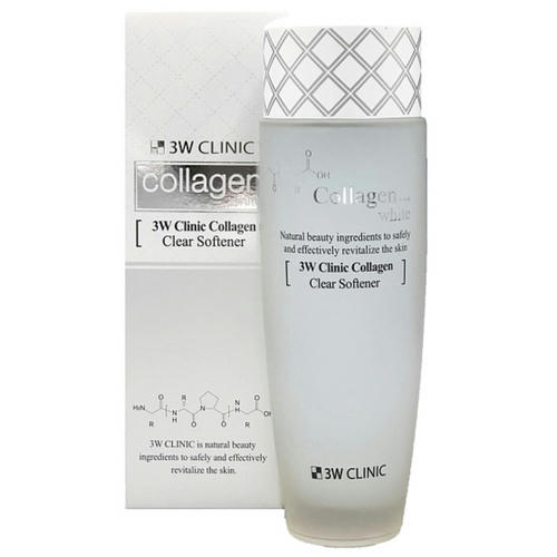 3W Clinic Скин-тоник для лица осветление с коллагеном - Collagen clear softener, 150мл
