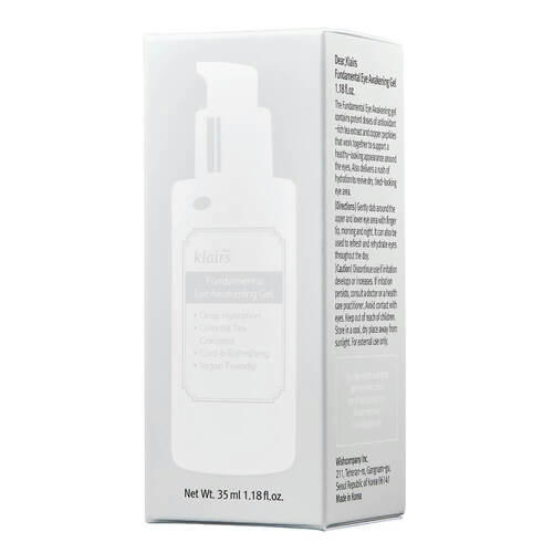 Dear, Klairs Гель для век с зеленым чаем и пептидами - Fundamental eye awakening gel, 35мл — изображение 2