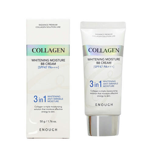 Enough Крем BB с морским коллагеном - Сollagen 3 in1 whitening moisture BB сream SPF47/PA++++, 50г — изображение 2