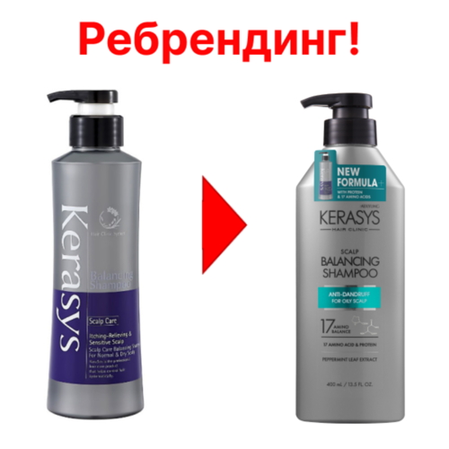 KeraSys Шампунь для сухой кожи головы - Scalp care balancing, 400мл — изображение 2