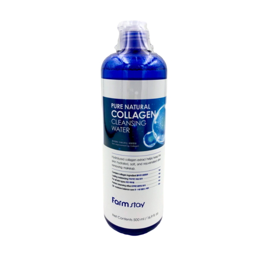 FarmStay Вода очищающая с коллагеном - Pure cleansing water collagen, 500мл — изображение 2