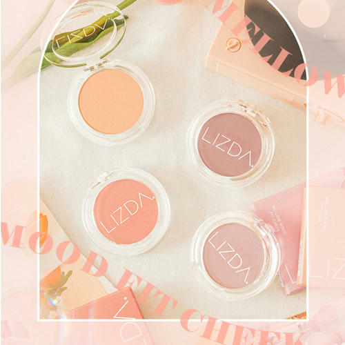 Lizda Румяна пастельные тон 02 блаженный персик - mellow mood fit cheek bliss peach, 4,5г — изображение 4