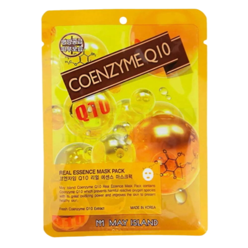 May Island Маска для лица тканевая коэнзим Q10 - Real essence mask pack, 25мл