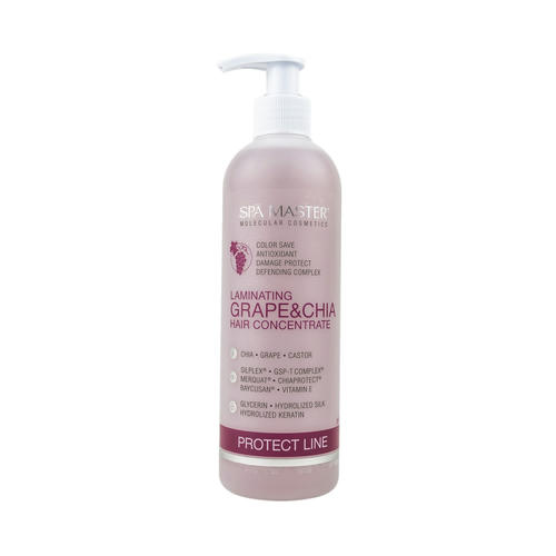 SPA MASTER, Ламинирующий концентрат для защиты волос Laminating Concentrate pH 3,5 Protect Grape & Chia Line, 330 мл