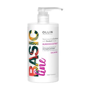 OLLIN, Кондиционер восстанавливающий с экстрактом репейника Ollin Basic Line, 750 мл