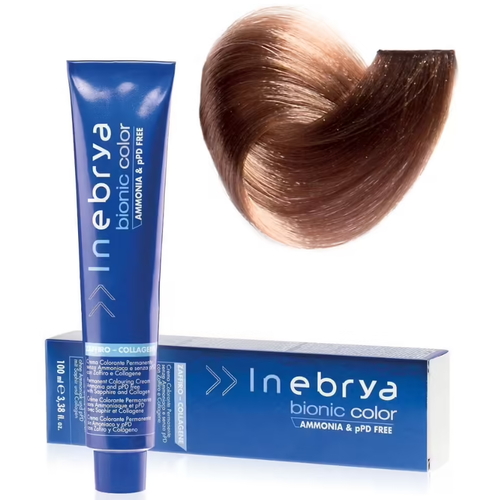 INEBRYA, Крем-краска для волос безаммиачная Bionic Color 8/7, 100 мл