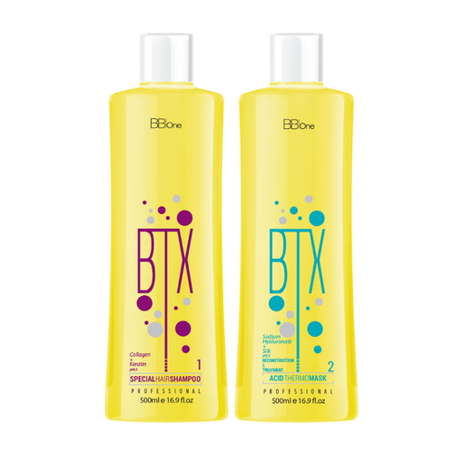 BB ONE, BB|One, Набор ботокс для волос BTX Acid (шаг 1 + шаг 2), 2x500 мл