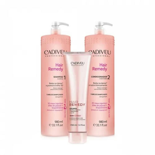 CADIVEU, Набор средств для салонного ухода Hair Remedy, 980/980/150 мл