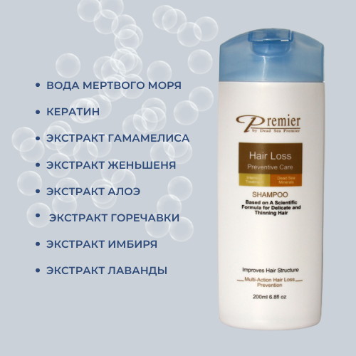 Premier Грязевой шампунь против выпадения волос Hair Loss Preventive Care Shampoo 200 мл — изображение 2