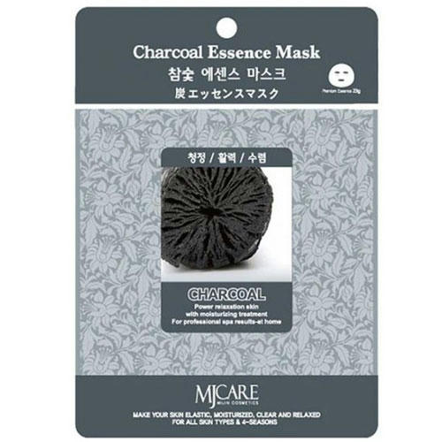 Mijin Care Тканевая маска с древесным углем Essence Mask Charcoal 23 гр