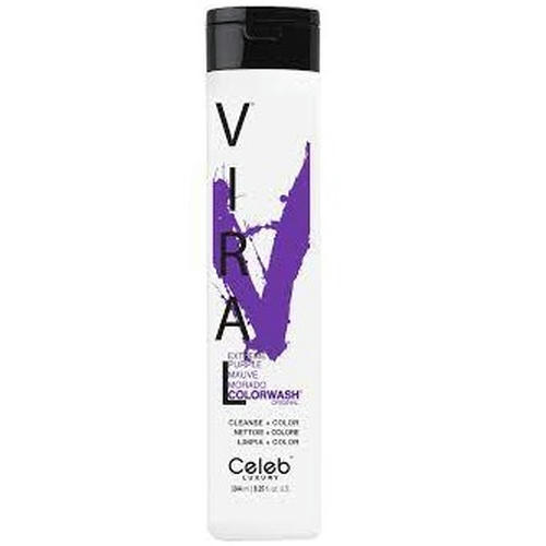CELEB LUXURY, Шампунь для яркости цвета Viral Shampoo ярко фиолетовый, 244 мл