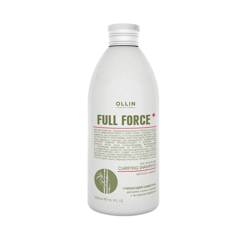 OLLIN, Шампунь очищающий для волос и кожи головы с экстрактом бамбука Full Force, 300 мл