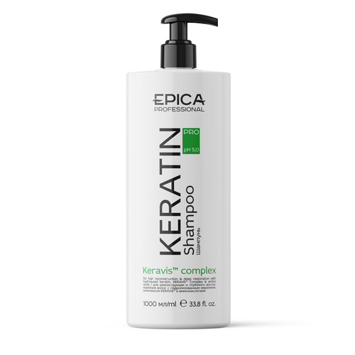EPICA, Шампунь для реконструкции и глубокого восстановления волос Keratin PRO, 1000 мл