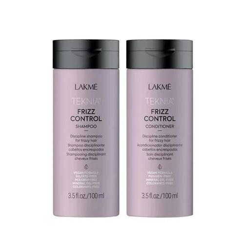 LAKME, Набор для волос Teknia Frizz Control Travel Pack (Шампунь + Кондиционер), 2 x 100 мл
