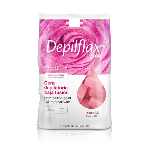 DEPILFLAX, Воск горячий в брикетах в пакете Розовый, 1000 гр