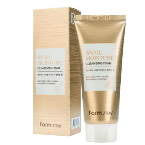 FARMSTAY, Увлажняющая очищающая пенка с муцином улитки Snail Moisture Cleansing Foam, 100 мл — изображение 2