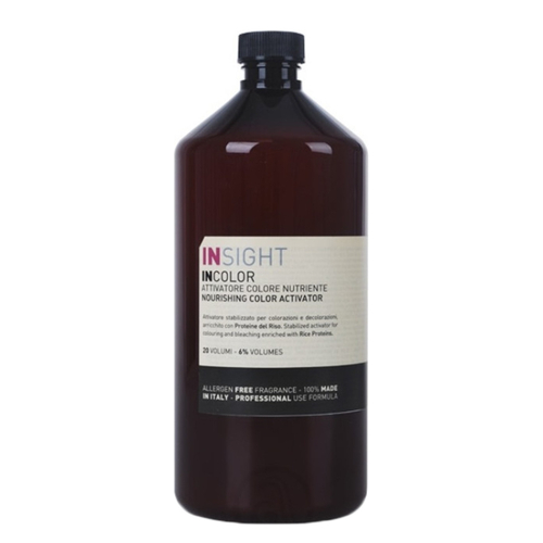 INSIGHT, Протеиновый активатор для окрашивания и обесцвечивания волос Incolor Attivatore Colore Nutriente 6%, 900 мл
