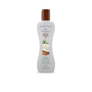 BIOSILK, Несмываемое средство SILK THERAPY с органическим кокосовым маслом для волос и кожи, 167 мл