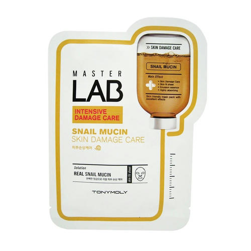 TONYMOLY, Тканевая маска для лица с муцином улитки Master Lab Real Snail Mucin, 18 гр