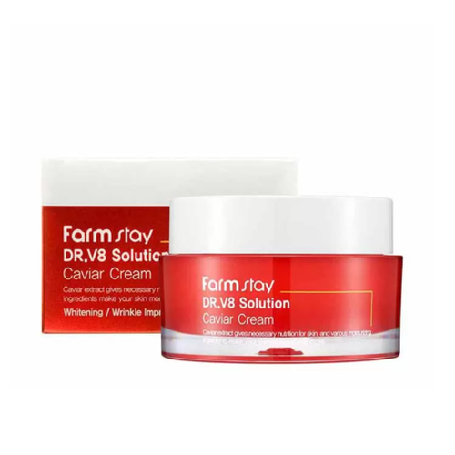 FARMSTAY, Крем для лица с экстрактом икры Dr-V8 Solution Caviar Cream, 50 мл — изображение 2