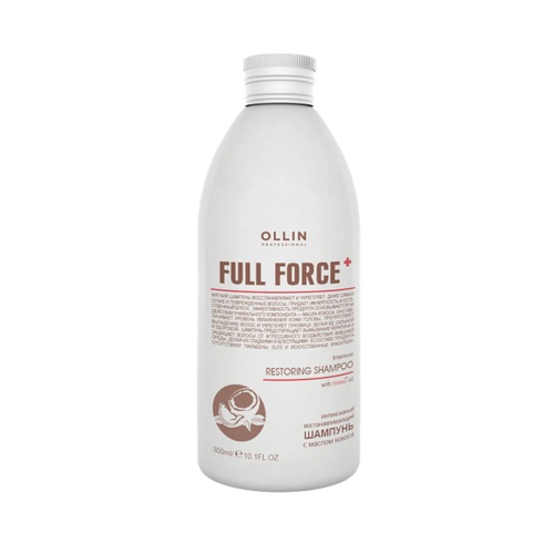 OLLIN, Шампунь интенсивный восстанавливающий для волос с маслом кокоса Full Force, 300 мл