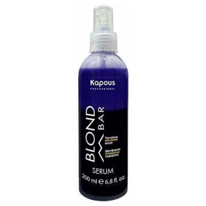 KAPOUS, Двухфазная сыворотка с антижелтым эффектом Blond Bar, 200 мл