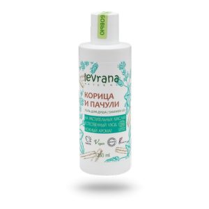 LEVRANA, Гель для душа «Корица и пачули» ECOCERT, 250 мл