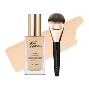 CLIO Тональная основа с кистью Kill Cover Glow Foundation Special Set 3 LINEN
