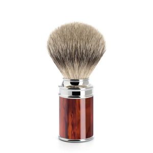 Помазок MUEHLE TRADITIONAL, барсучий ворс высшей категории Silvertip, смола черепахового цвета