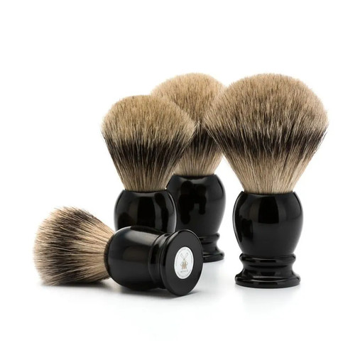Помазок MUEHLE CLASSIC, барсучий ворс высшей категории Silvertip, черная смола, размер M — изображение 2