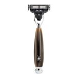 Бритва MUEHLE VIVO, Mach3, смола, цвет рога