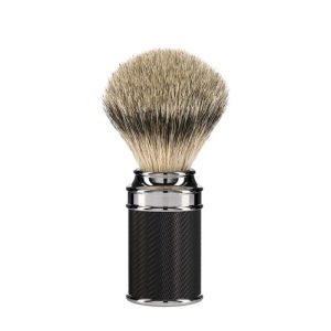 Помазок MUEHLE TRADITIONAL, барсучий ворс высшей категории Silvertip, черный хром