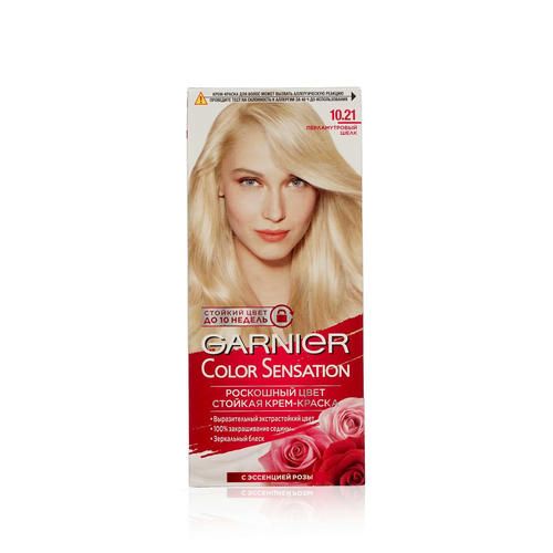 Стойкая крем - краска Garnier Color Sensation для волос 10.21 Перламутровый шелк — изображение 2