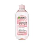 Розовая мицеллярная вода для лица, глаз и губ Garnier Skin Naturals очищение + сияние для тусклой и чувствительной кожи 400мл