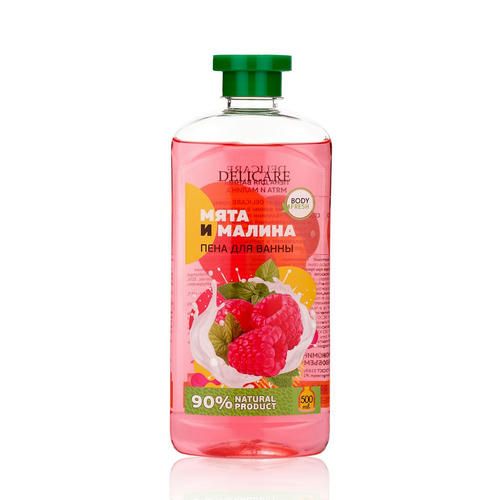Пена для ванны Delicare "малина и Нежная мята" 500мл