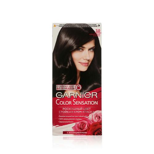 Крем - краска Garnier Color Sensation стойкая для волос 3.0 Роскошный каштан — изображение 2