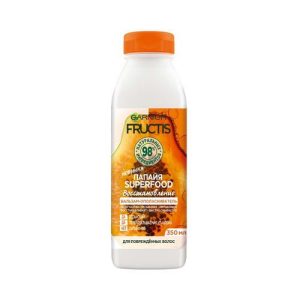 Бальзам - ополаскиватель для волос Fructis "Папайя Superfood" восстановление, для поврежденных волос 350мл