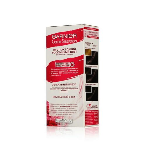 Крем - краска Garnier Color Sensation стойкая для волос 3.0 Роскошный каштан — изображение 4