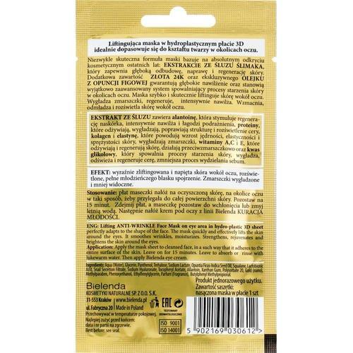 Bielenda Kuracja Mlodosci Eye Mask - Маска лифтинг вокруг глаз, 1шт — изображение 2