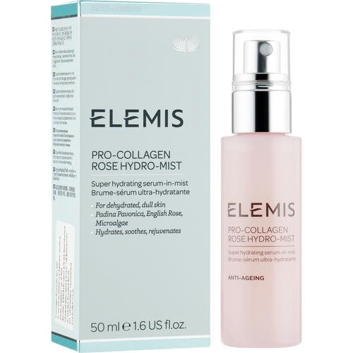 Elemis Pro-Collagen Rose Hydro-Mist - Увлажняющий спрей-тонер для лица, 50 мл.